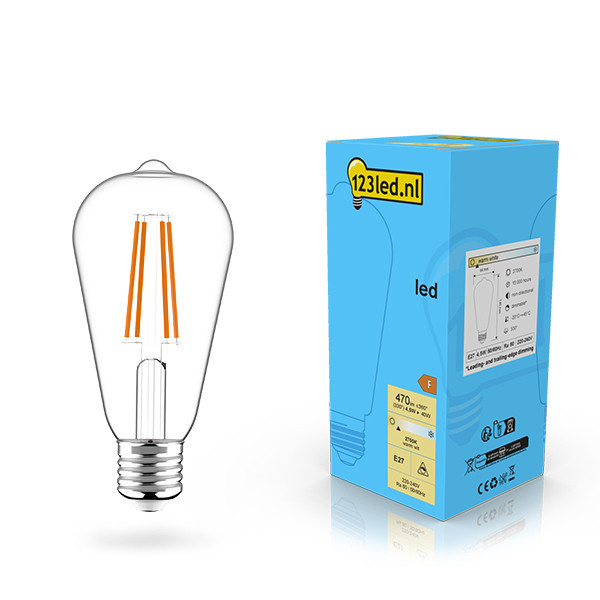 123led E27 filament ledlamp Edison dimbaar 4.5W (40W) LDR02110 - 1