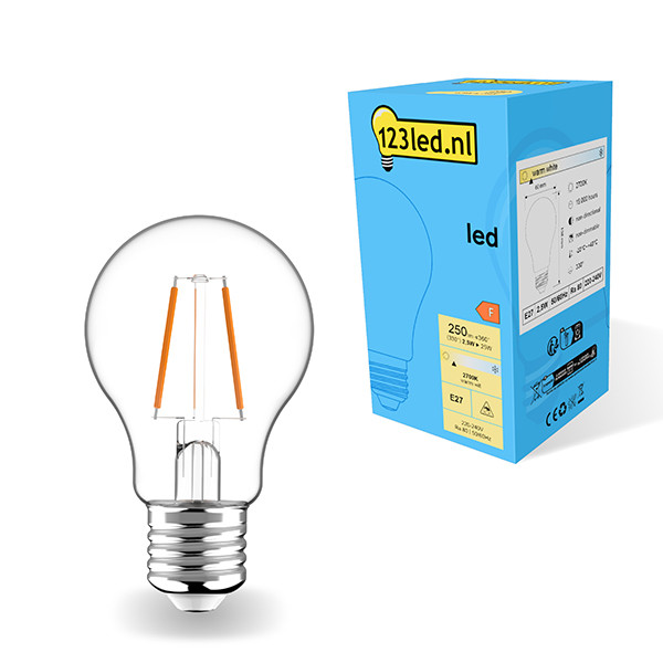 123led E27 filament ledlamp peer 2.5W (25W) LDR01786 123led E27 filament ledlamp peer 2.5W (25W) LDR01786 - 1