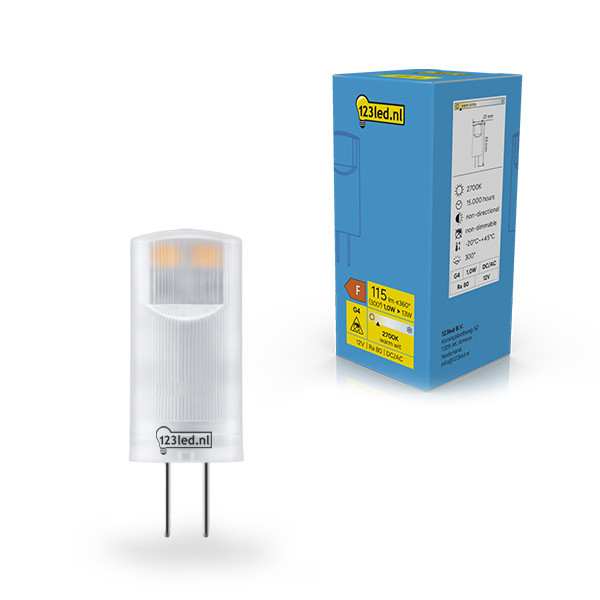 123led G4 ledcapsule SMD 2700K 1W (13W) LDR02338 - 1
