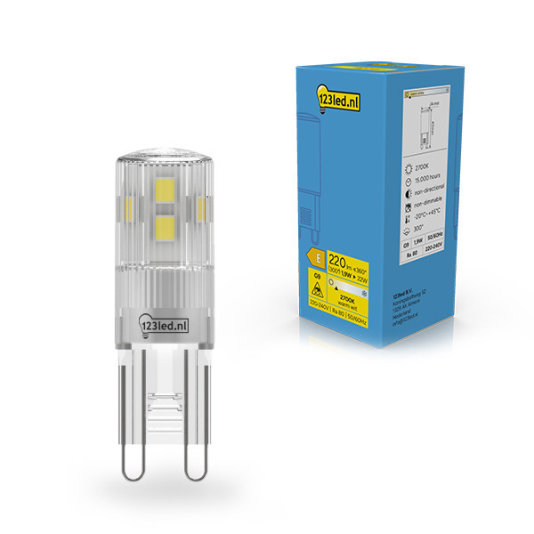123led G9 LED capsule | SMD | Helder | 2700K | 1.9W (22W) LDR02316 - 1
