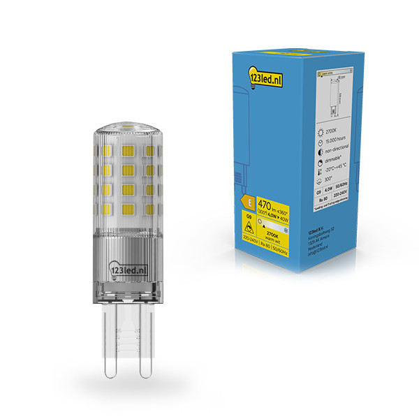 123led G9 LED capsule SMD Helder 2700K Dimbaar 4W (40W) LDR02330 - 1