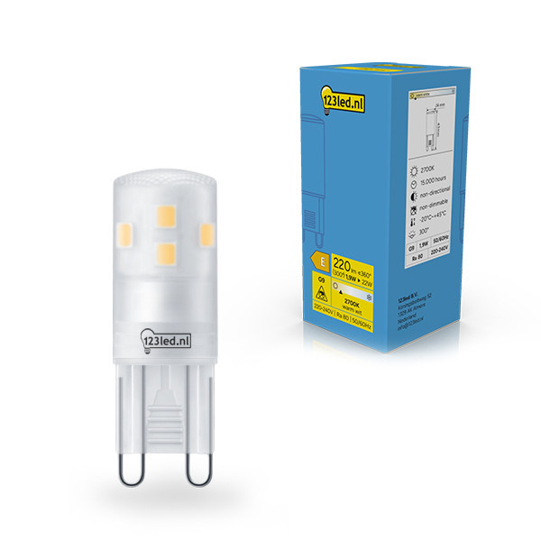 123led G9 LED capsule SMD Mat 2700K 1.9W (22W) LDR02318 - 1