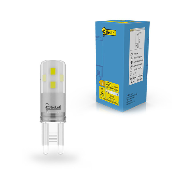 123led G9 LED capsule SMD Mat 2700K 2.6W (30W) LDR02322 - 1