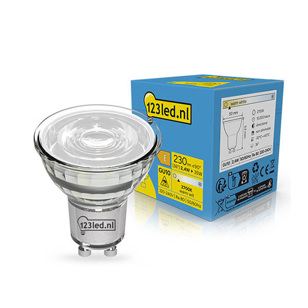 123led GU10 LED spot 2700K 2.4W (35W) LDR02272 - 1