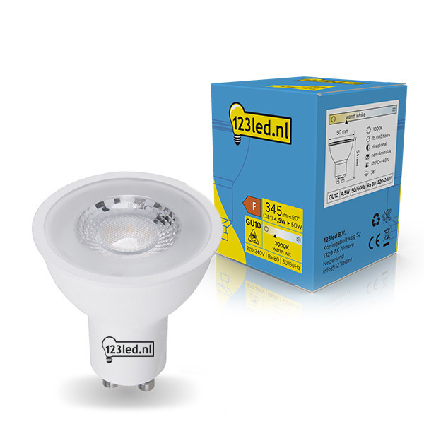 123led GU10 ledspot | 3000K | 4.5W (50W) LDR02453 - 1