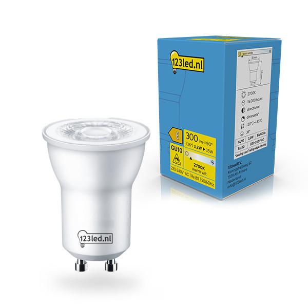 123led GU10 ledspot | MR11 | 2700K | dimbaar | 3.2W (35W) LDR02370 - 1