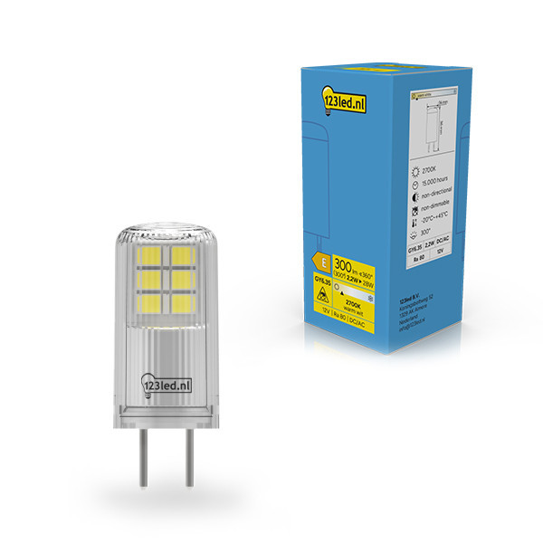 123led GY6.35 ledcapsule SMD helder 2700K 2.2W (28W) LDR02360 - 1