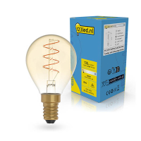 123led LED lamp E14 | Kogel G45 | Filament | Goud | 1800K | Dimbaar | 2.5W (15W) LDR02226