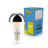 123led LED lamp E14 | Kogel G45 | Kopspiegel | Zilver | 2700K | Dimbaar | 4.5W (40W) LDR02242
