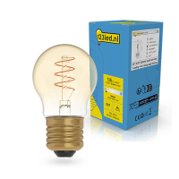 123led LED lamp E27 | Kogel P45 | Filament | Goud | 1800K | Dimbaar | 2.5W (15W) LDR02228