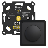 Led dimmer inbouw 0-100W Fase afsnijding (RC) Compleet Zwart 123led huismerk LDR02458