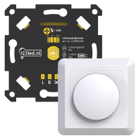 Led dimmer inbouw 0-250W Fase aan- en afsnijding (RLC) Compleet Wit 123led huismerk LDR02459
