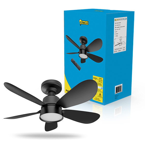 Plafondventilator met ledlamp | Ø 53 cm | 2200-6500K | zwart | 25W LDR02464 - 1