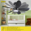 Plafondventilator met ledlamp | Ø 53 cm | 2200-6500K | zwart | 25W LDR02464 - 5