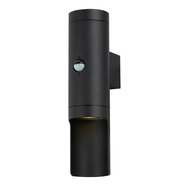 Wandlamp buiten met bewegingssensor GU10 | New Orleans | IP44 | Zwart LDR08861 - 1