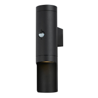 Wandlamp buiten met bewegingssensor GU10 | New Orleans | IP44 | Zwart LDR08861