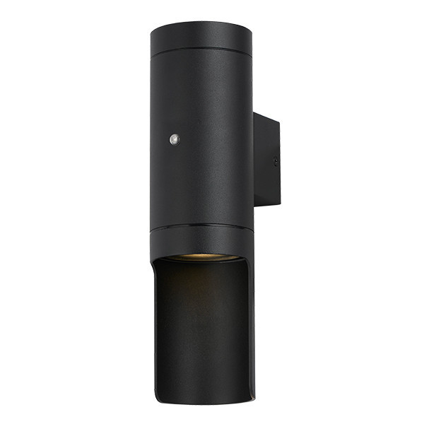 Wandlamp buiten met schemersensor GU10 | New Orleans | IP44 | Zwart LDR08860 - 1