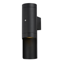 Wandlamp buiten met schemersensor GU10 | New Orleans | IP44 | Zwart LDR08860