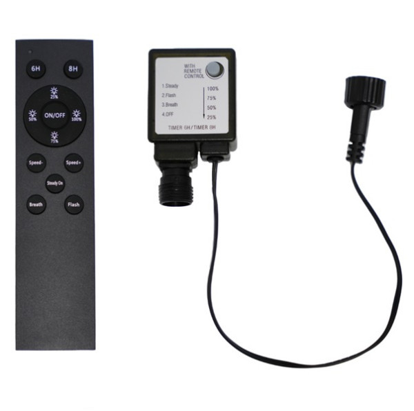 123led afstandsbediening en controller voor lichtsnoer zwart LDR08586 - 1