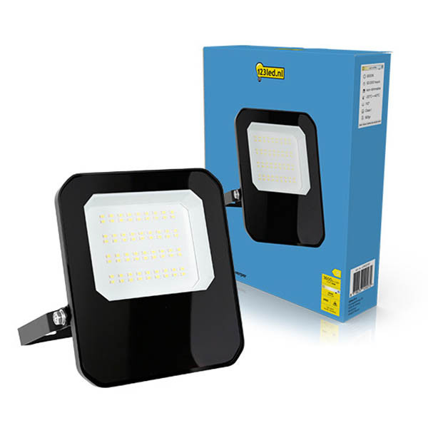123led breedstraler 30W | 6500K | 3600 lumen | IP65 | zwart LDR02197 - 1