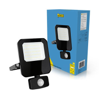 123led breedstraler met sensor 20W | 6500K | 2400 lumen | IP65 | zwart LDR02205