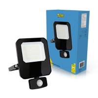 123led breedstraler met sensor 30W | 6500K | 3600 lumen | IP65 | zwart LDR02207
