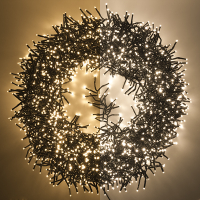 123led clusterverlichting extra warm wit & warm wit 24,8 meter 3000 lampjes LDR07301