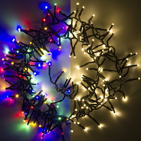 123led clusterverlichting multicolor & warmwit 4,5 meter 192 lampjes LDR07185 - 1