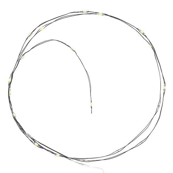 123led draadverlichting op batterijen 1 meter extra warmwit & warmwit 20 lampjes zwart LDR07282 - 4