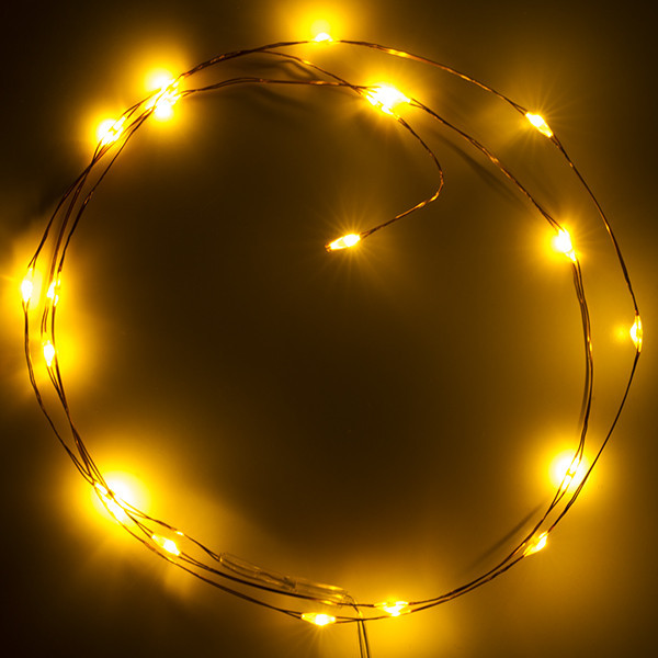 123led draadverlichting op batterijen 1m extra warmwit & warmwit 20 lampjes koper LDR07276 - 2