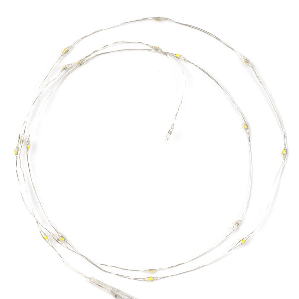 123led draadverlichting op batterijen  1m extra warmwit & warmwit 20 lampjes zilver LDR07279 - 4