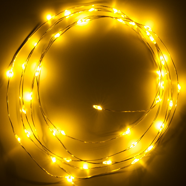 123led draadverlichting op batterijen  2m extra warmwit & warmwit 40 lampjes zilver LDR07280 - 2