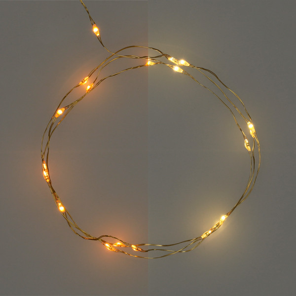 123led draadverlichting op batterijen 5 meter extra warm wit & warm wit 100 lampjes goud LDR07323 - 1