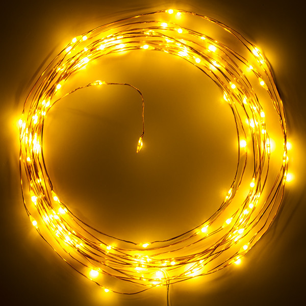 123led draadverlichting op batterijen  5 meter extra warm wit & warm wit 100 lampjes koper LDR07278 - 2