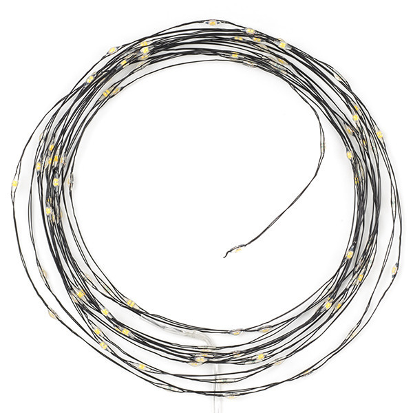 123led draadverlichting op batterijen 5m extra warmwit & warmwit 100 lampjes zwart LDR07284 - 4