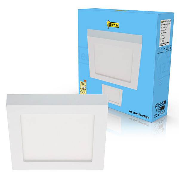 123led inbouwarmatuur | Vierkant | 22.7 x 22.7 cm | 3000-6000K | Dimbaar (15W) LDR02024 - 1