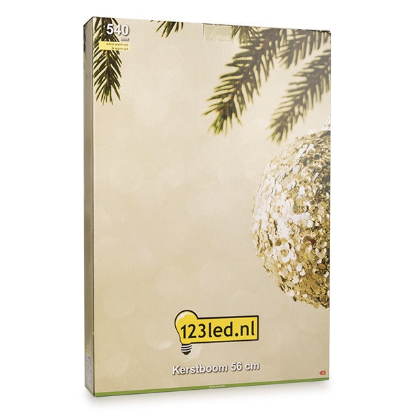 123led kerstboom 3D 56 cm extra warmwit & warmwit 540 lampjes zwart LDR07273 - 5