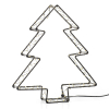 123led kerstboom 3D op batterijen 26 cm extra warmwit & warmwit 200 lampjes zwart LDR07286 - 2