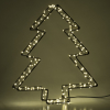 123led kerstboom 3D op batterijen 26 cm extra warmwit & warmwit 200 lampjes zwart LDR07286 - 4