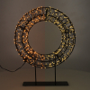123led kerstkrans op voet 28 cm extra warm wit & warm wit 800 lampjes zwart LDR07324 - 1