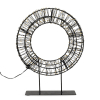 123led kerstkrans op voet 28 cm extra warm wit & warm wit 800 lampjes zwart LDR07324 - 4