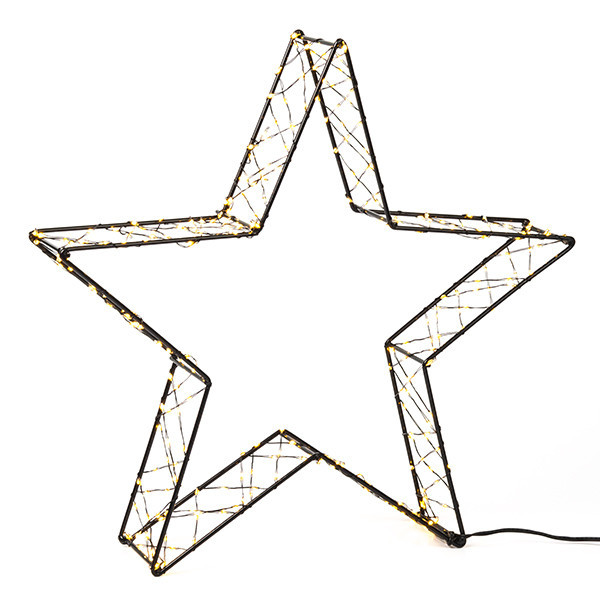 123led kerstster 3D 36 cm extra warmwit & warmwit 300 lampjes zwart LDR07266 - 2