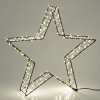 123led kerstster 3D 36 cm extra warmwit & warmwit 300 lampjes zwart LDR07266 - 4