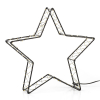 123led kerstster 3D op batterijen 26 cm extra warmwit & warmwit 200 lampjes zwart LDR07285 - 2
