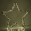 123led kerstster 3D op batterijen 26 cm extra warmwit & warmwit 200 lampjes zwart LDR07285 - 4