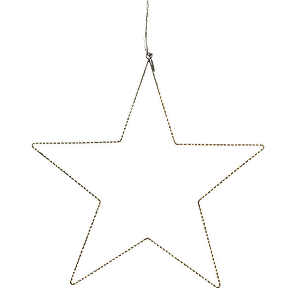 123led kerstster hangend 56 cm extra warmwit & warmwit 300 lampjes zwart LDR07275 - 2