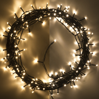 123led kerstverlichting extra warmwit & warmwit 14,7 meter op batterijen 192 lampjes met timer LDR07148