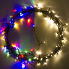 123led kerstverlichting multicolor & warm wit op batterijen 7,5 meter 96 lampjes met timer LDR07295 - 1