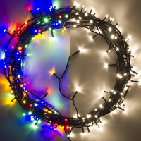 123led kerstverlichting multicolor & warmwit 16,4 meter 180 lampjes LDR07180