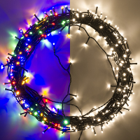 123led kerstverlichting multicolor & warmwit 27 meter 320 lampjes LDR07182